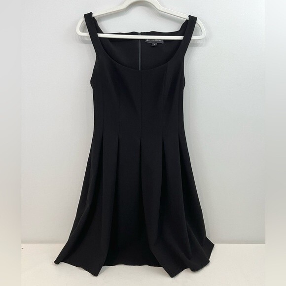 Jill Jill Stuart | Black Box-Pleat Fit & Flare Mini Dress - Picture 1 of 8